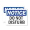 Signmission Do Not Disturb, 14 in W x Rectangle, Plastic OS-2PACK-NS-P-1014-L-11147 - alternate 1